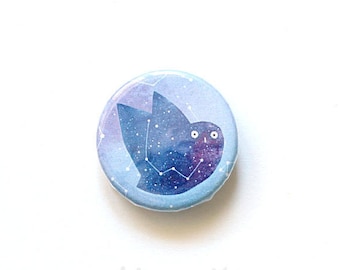 Owl badge Owl Cassiopeia Constellation badge OwlPin Owl Button Owl Badge Constellation pin Stars badge animal pin Button Badge buttons pins