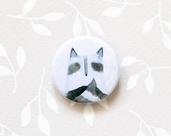 Raccoon Pin, Animal Button Badge, Raccoon Brooch, Raccoon Jewelry
