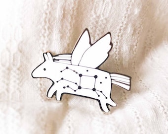 Pegasus Constellation Enamel Pin: Magic Horse Lapel Brooch