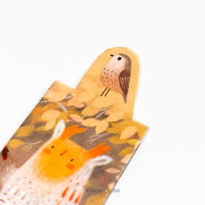 Magnetic Bookmark Set Partridges, Bookmark Set, Autumn Bookmark, Bird Lover Gift, Bookmark for Mum, Cute Stationary, Tukoni 画像 7