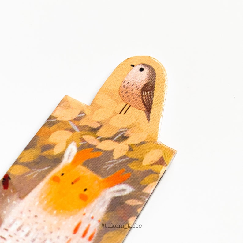 Magnetic Bookmark Set Partridges, Bookmark Set, Autumn Bookmark, Bird Lover Gift, Bookmark for Mum, Cute Stationary, Tukoni 画像 7