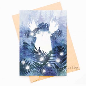 Fern Tukoni Postcard, Watercolor Postcard, Fern Illustration, Forest Spirit Postcard, Cute Stationary Card, Greeting Cards, Fantasy Creature