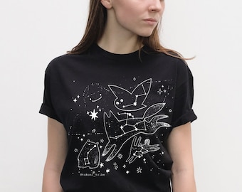 Constellations Tukoni Tshirt, Glows in The Dark Shirts, Funny Nap Shirt, Cadeaux d’astrologie pour elle