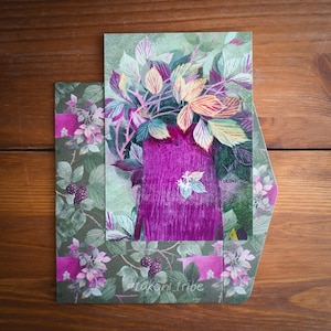 Ansichtkaart Bramble Tukoni, Blackberry Art, herfstkaart, botanische ansichtkaart, kunst aan de muur, miniprint, wenskaart, A6-briefkaart