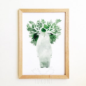 Ash Tree Tukoni Print, Watercolor Art Print, Children Illustration, Tree Spirit Poster, Nursery Wall Decor