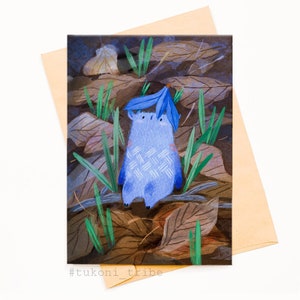 Lot de 2 cartes postales, mini impression, carte illustrée, cartes de voeux, petit cadeau, carte postale A6, Tukoni
