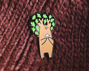 Oak Tree Tukoni Enamel Pin, Forest Guardian Gift