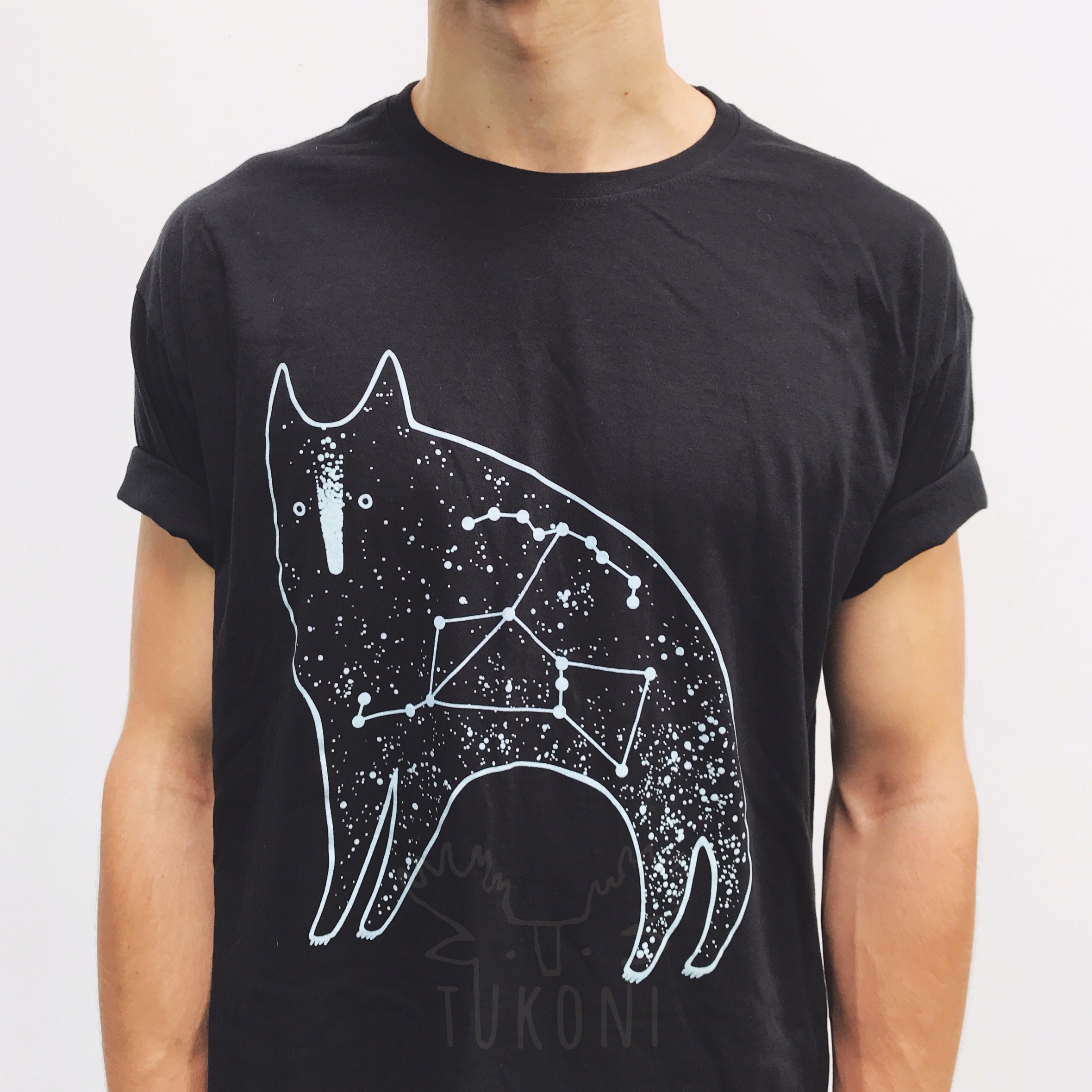 black wolf t shirt