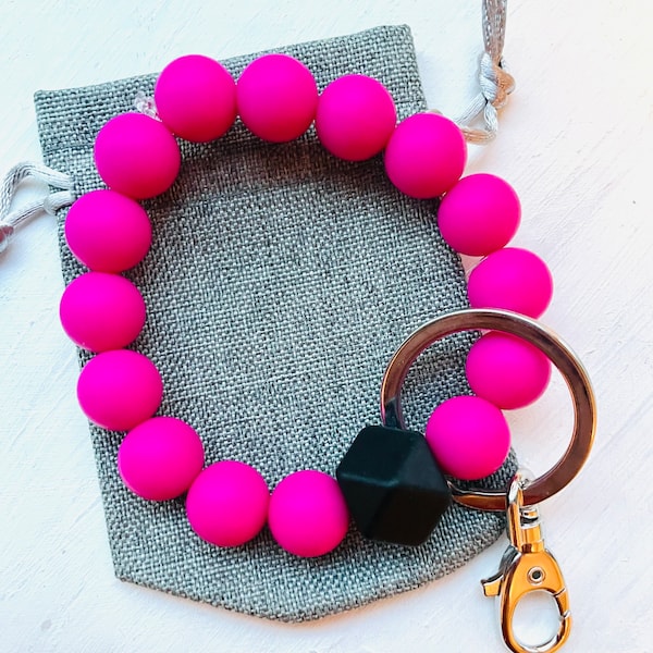 Silicone Wristlet Keychain Etsy