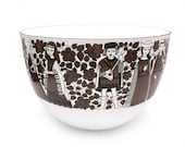 Finel Enamel Bowl Troubadour Ritari Design by Esteri Tomula Excellent Condition