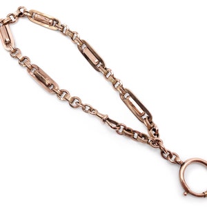 Antique 9k Rose Gold Watch Chain image 2