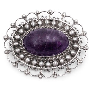 Große Amethyst Brosche von Rancho Alegre