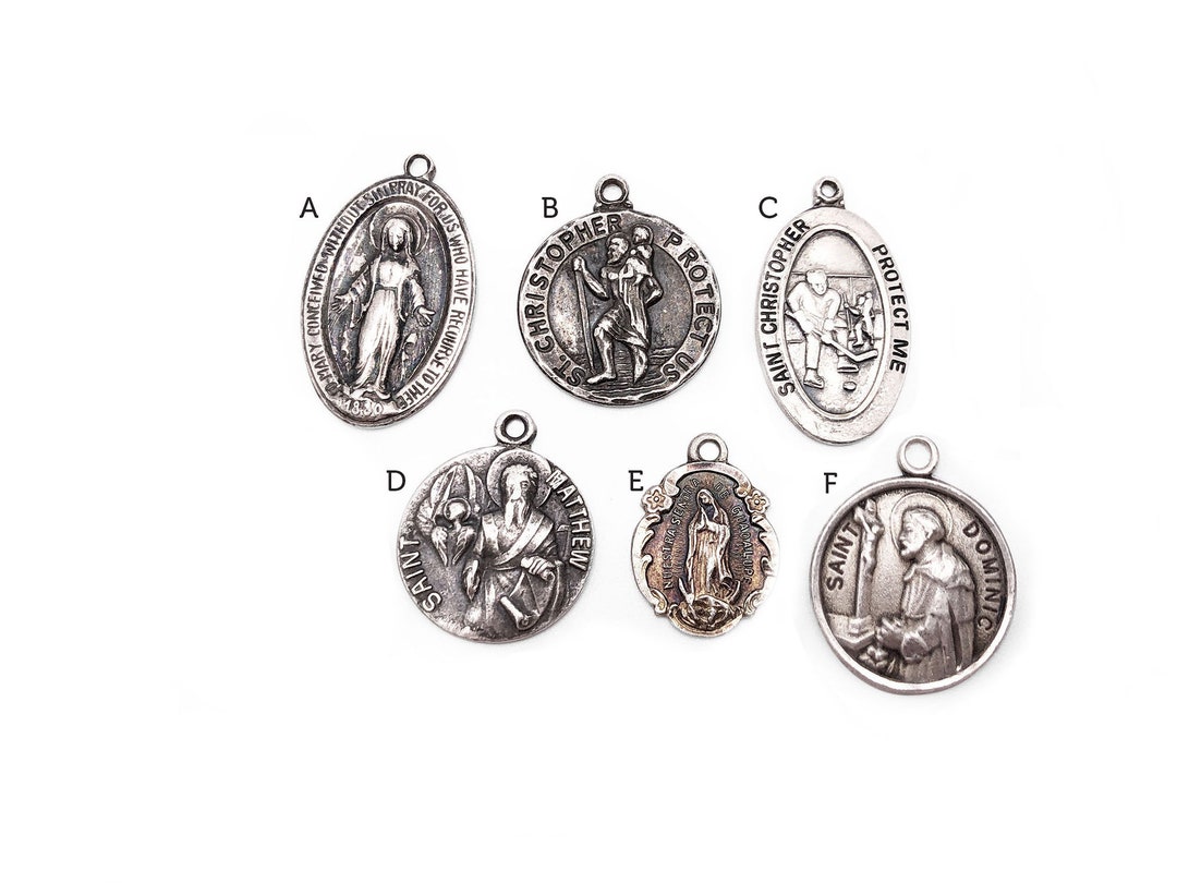 Vintage Silver Religious Medallion Listing for is for One Please Choose