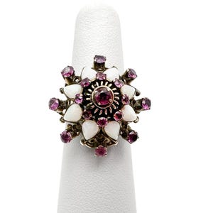 Thai Prinzessin Ring 585er Gold mit Opal und Pink Topas Gr. 6,5