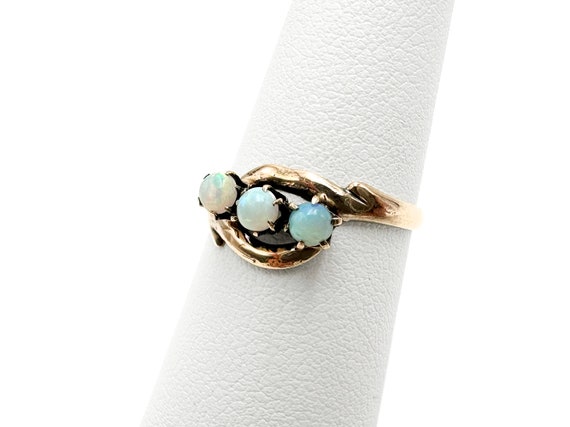 Antique Victorian 14k Gold Opal Ring Size 6.25 - image 1