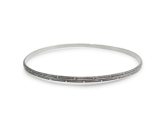 Sterling Silver Felch Co Bangle Slim Pair - image 3
