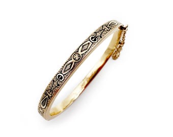 Victorian Bracelet 14k Gold Taille d’Epargne