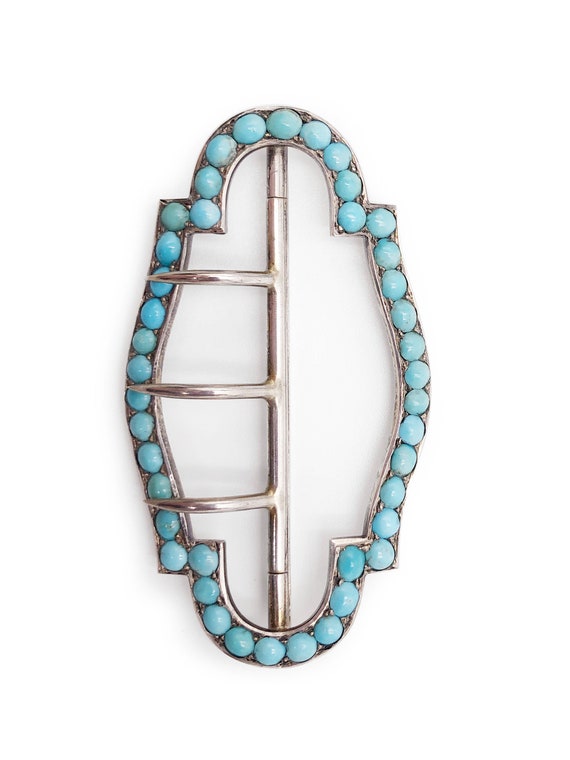 アンティーク900シルバーターコイズバックル - Etsy 日本