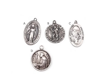 Vintage Sterling Silver Religious Medallion — Listing for is for One – Please Choose