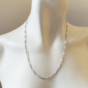 Vintage Sterling Silber Büroklammer Halskette 52cm