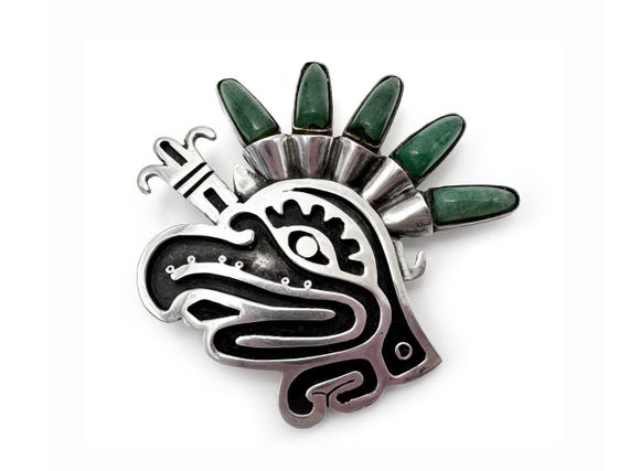 Mexico Modernist Sterling Eagle Brooch Miguel Melendez