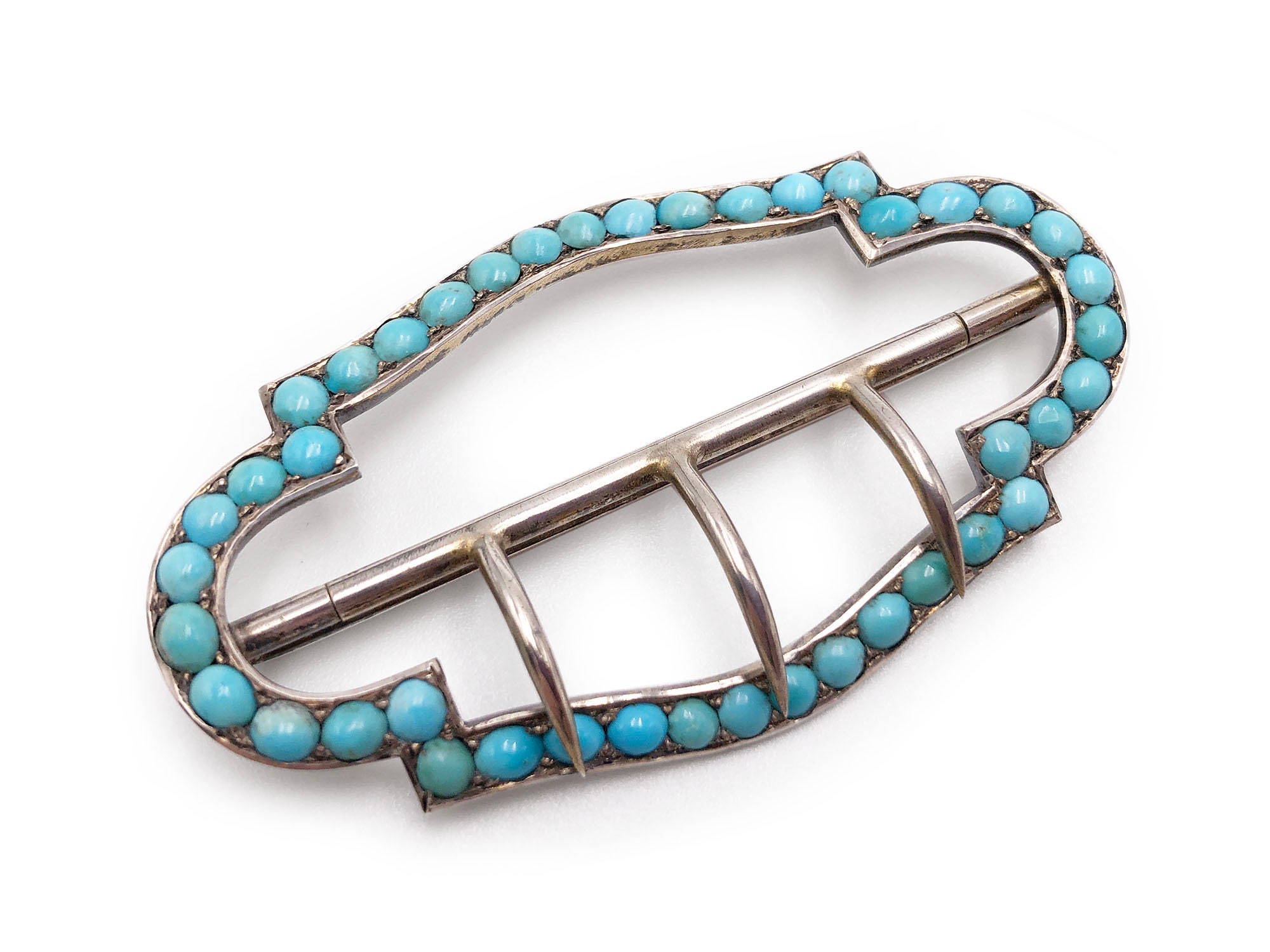 アンティーク900シルバーターコイズバックル - Etsy 日本