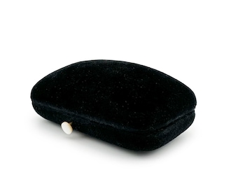 Antique Jewelry Presentation Box Black Velvet Filene’s, Boston