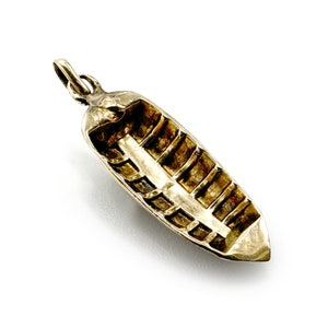 Antique 10k Gold Row Boat Charm