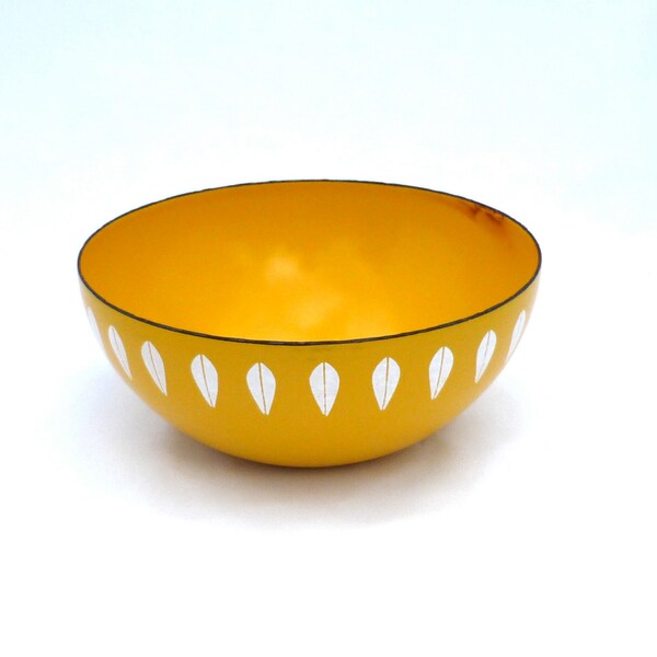 Vintage Cathrineholm sonnig gelbe Lotus Sch&auml;lchen