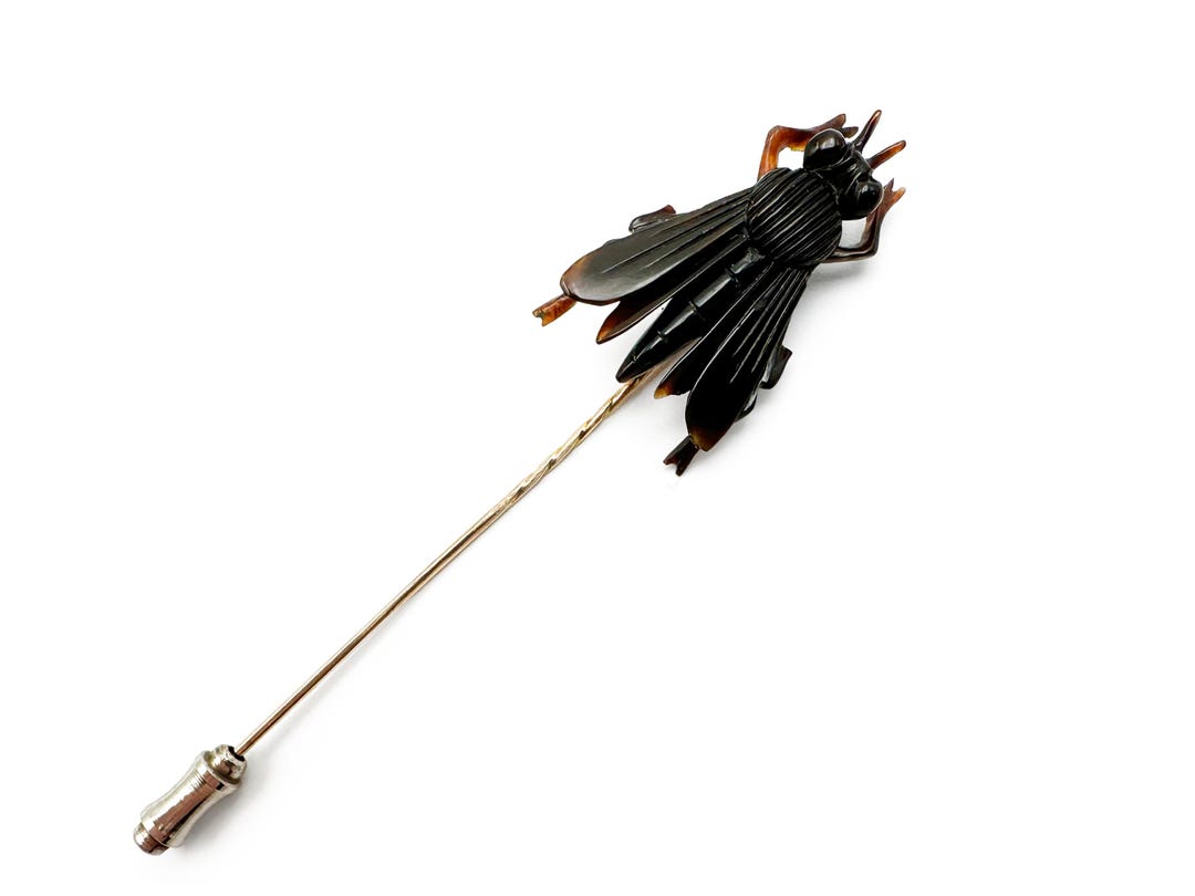 Victorian Large 14k Fly Stick Pin Keeping Secrets - Etsy