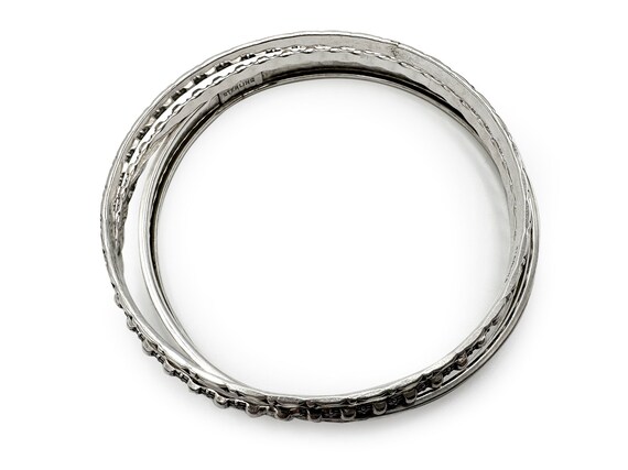 Sterling Silver Bangles Stack of Three - image 4