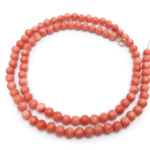 Vintage Salmon Coral Necklace