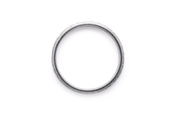 Art Deco 18K White Gold Band - image 2