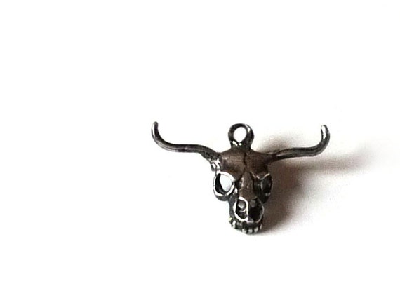 Vintage Longhorn Skull Charm - image 1
