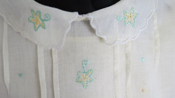 Darling 3-6 pastel yellow vintage hand sewn and e… - image 3