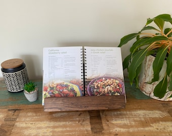 Kochbuchständer aus Holz; iPad-Ständer; Bücherständer; Zeitschriftenständer