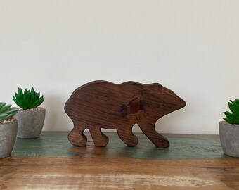 Holzbär; Grizzlybär; Kinderzimmer Bergkunst ; Braunbär; Bär Kunst