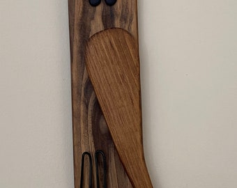 Wood owl decoration; outdoor owl decoration; fence art; unique owl gift