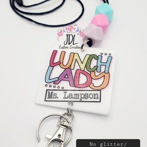Lunch Lady Lanyard - Cafeteria Worker Lanyard - Trendy Lanyard - Teacher Lanyard - Personalized Lanyard - Cute Gift