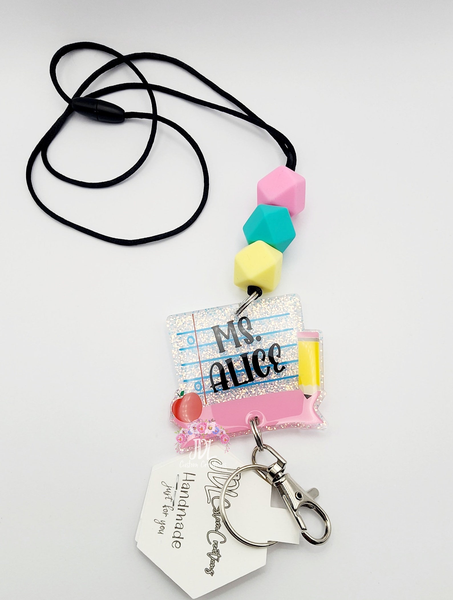 Teacher Lanyard Notebook Paper With Grade or Subject Lanyard Etsy