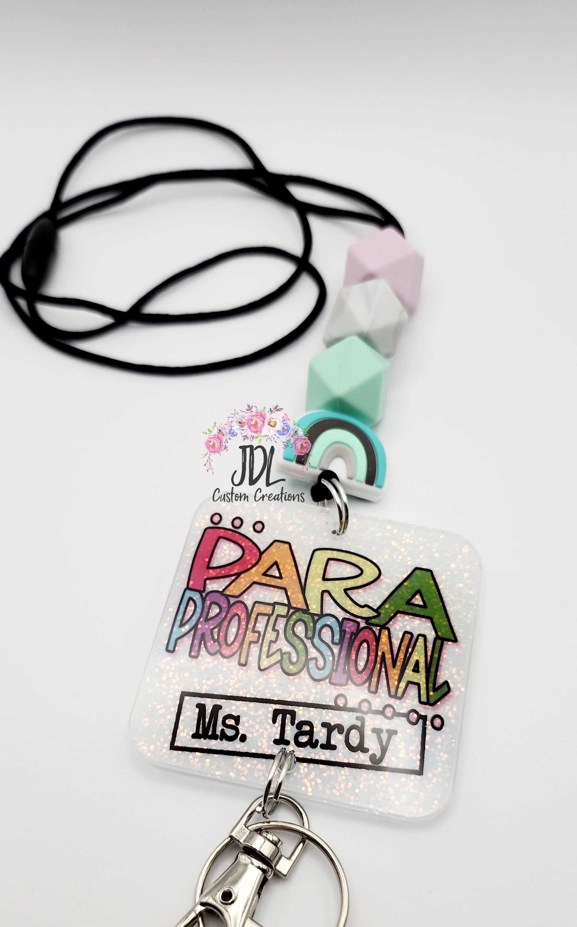 Paraprofessional Lanyard - Parapro Lanyard - Para Lanyard - Trendy lanyard - Silicone Bead Lanyard - Personalized Lanyard - Teacher Gift