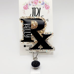 RX Badge Reel — Pharmacy Badge Reel—Pharmacy Tech Badge Reels—Prescription Badge Reel—Funny Badge Reels—RN Badge Reels—Pharmacy Badge Reels