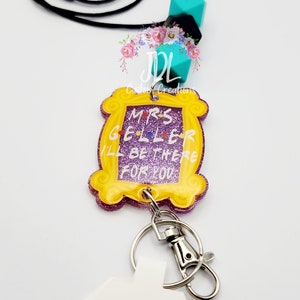 Teacher Lanyard - FRIENDS Frame Lanyard - Trendy Lanyard - Silicone Bead Lanyard - Personalized Lanyard - Teacher Gift  Teacher Appreciation