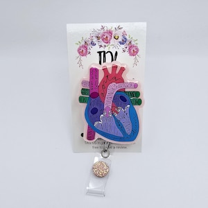 Anatomical Heart Badge Reel: Nurse/Medical Gift