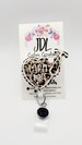 Heart Stethoscope Badge Reel—Leopard Print Badge Reel—Medical Badge Reels—Cute Badge Reels—Nurse Badge Reel—Custom Badge Reel—Fun Badge Reel 
