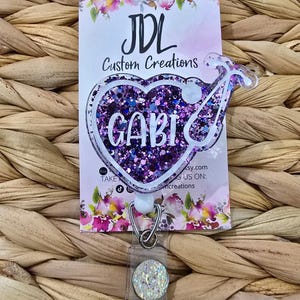 Heart Stethoscope  Badge Reel: Stethoscope Design, Medical Badge Reel, Nurse, RN, Registered Nurse