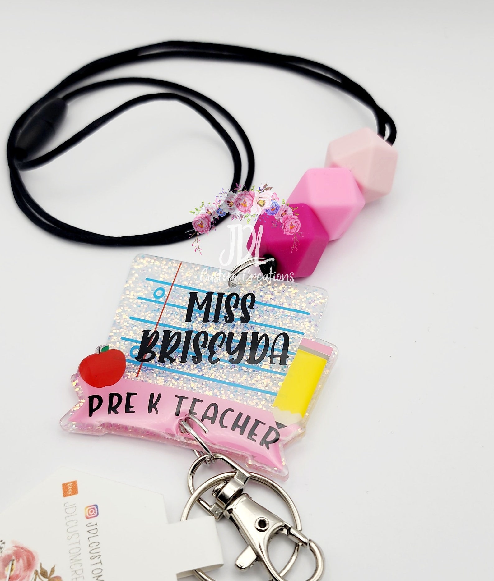 Teacher Lanyard Notebook Paper With Grade or Subject Lanyard Etsy