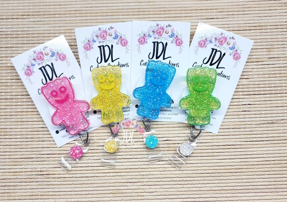 Gummy Candy Acrylic Badge Reel: Nurse Medical Fun Badge