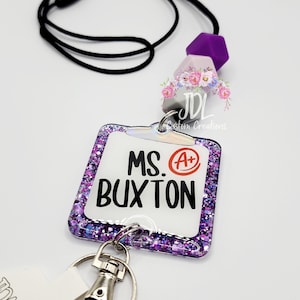 Teacher Lanyard - Clipboard Lanyard - PE Teacher Lanyard - Silicone Bead Lanyard Personalized Lanyard - Teacher Appreciation - Teacher Gift