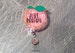 Peach Badge Reel - Just Peachy Badge Reel - Nurse Badge Reel—RN Badge Reels—Medical Badge Reels - Fun Badge Reels—Cute Badge Reels 